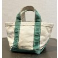 画像6: 80's【ビンテージ】【L.L.bean】【エルエルビーン】 白ｘ緑【キャンバス】【ミニトートバッグ】【ビーントート】<br> (6)