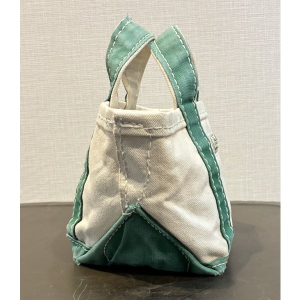画像5: 80's【ビンテージ】【L.L.bean】【エルエルビーン】 白ｘ緑【キャンバス】【ミニトートバッグ】【ビーントート】 