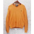 画像1: 90’s ビンテージ【ラルフローレン】POLO RALPH LAUREN【オレンジ】【Vネック】PIMAコットン【コットンセーター】【サイズL】 <br> (1)