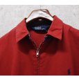 画像4: 〜90's ビンテージ【ラルフローレン】【RALPH LAUREN】【赤】コットン【スウィングトップ】【ジップアップブルゾン】【サイズM】<br> (4)