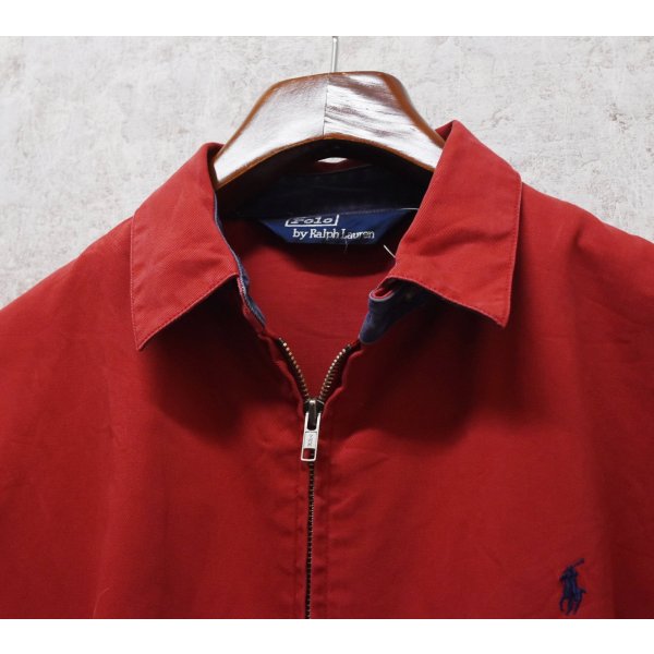 画像4: 〜90's ビンテージ【ラルフローレン】【RALPH LAUREN】【赤】コットン【スウィングトップ】【ジップアップブルゾン】【サイズM】 