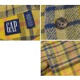 画像2: 90's~【ビンテージ】【オールドギャップ】【GAP】オレンジ【チェック柄】【ネルシャツ】フランネルシャツ【BDシャツ】【サイズL】<br> (2)