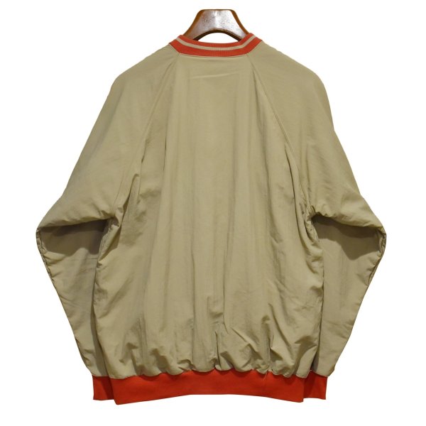 画像3: 90's【USA製】ビンテージ【PM SPORTS】【ベージュｘ赤リブ】【クロスネック】プルオーバー【裏地フリース】【サイズL】 