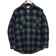画像1: 70's【USA製】【ビンテージ】【FIVE BROTHER】【ファイブブラザー】紺×緑【チェック柄】【ネルシャツ】フランネルシャツ【US15】<br> (1)