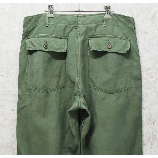 画像5: 【60's】【米軍実物】【ビンテージ】【U.S.ARMY】OG107【UFOボタン】Wステッチ【ボタンフライ】【ベイカーパンツ】【ユーティリティパンツ】【38ｘ31】 