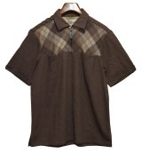 50's~60's ビンテージ【SPORTMAN 】スポーツマン【ブラウン】アーガイル【S/Sプルオーバー】ウール【シャツ】【サイズL】 