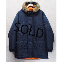 90's【ビンテージ】L.L.Bean【ＬＬビーン】【紺】N-3B型【中綿入りパーカー】【サイズL】 