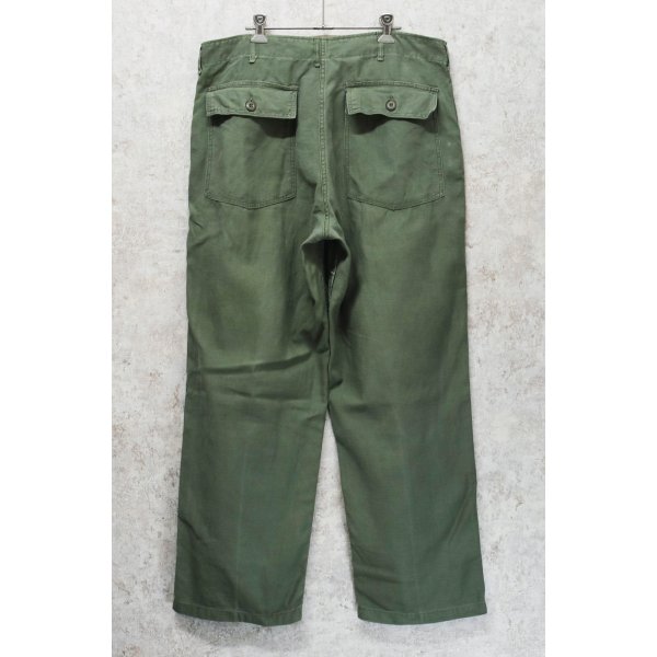 画像4: 【60's】【米軍実物】【ビンテージ】【U.S.ARMY】OG107【UFOボタン】Wステッチ【ボタンフライ】【ベイカーパンツ】【ユーティリティパンツ】【38ｘ31】 