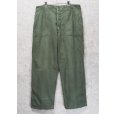 画像1: 【60's】【米軍実物】【ビンテージ】【U.S.ARMY】OG107【UFOボタン】Wステッチ【ボタンフライ】【ベイカーパンツ】【ユーティリティパンツ】【38ｘ31】<br> (1)