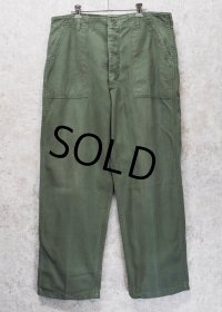 【60's】【米軍実物】【ビンテージ】【U.S.ARMY】OG107【UFOボタン】Wステッチ【ボタンフライ】【ベイカーパンツ】【ユーティリティパンツ】【38ｘ31】 