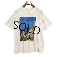ビンテージ【ラ・ケブラータ】La Quebrada【飛び込み】海 イラスト【白】Tシャツ【サイズXL程度】 