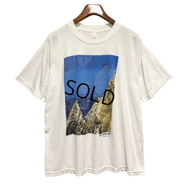 画像1: ビンテージ【ラ・ケブラータ】La Quebrada【飛び込み】海 イラスト【白】Tシャツ【サイズXL程度】 