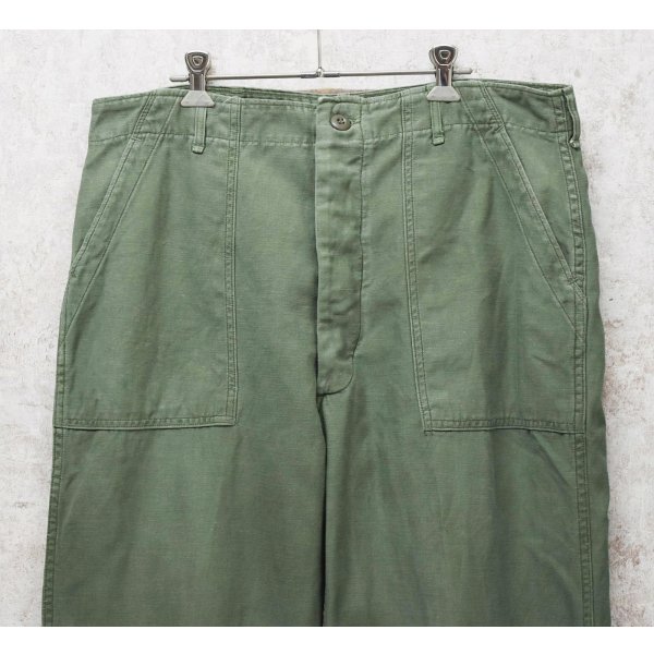 画像3: 【60's】【米軍実物】【ビンテージ】【U.S.ARMY】OG107【UFOボタン】Wステッチ【ボタンフライ】【ベイカーパンツ】【ユーティリティパンツ】【38ｘ31】 