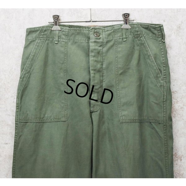 画像3: 【60's】【米軍実物】【ビンテージ】【U.S.ARMY】OG107【UFOボタン】Wステッチ【ボタンフライ】【ベイカーパンツ】【ユーティリティパンツ】【38ｘ31】 