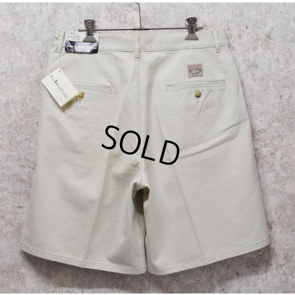 画像3: 新品未使用 ビンテージ【POLO RALPH LAUREN】オールドラルフローレン【オフホワイト】tyler short【２タック】ショートパンツ【短パン】【コットンショーツ】【W32】 