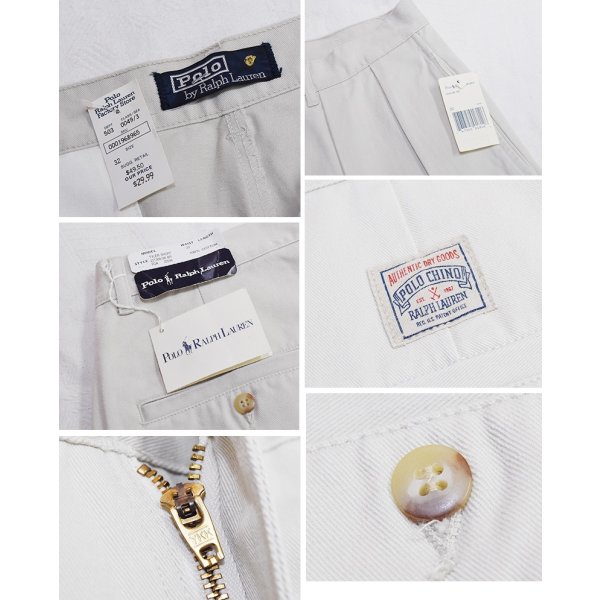 画像2: 新品未使用 ビンテージ【POLO RALPH LAUREN】オールドラルフローレン【オフホワイト】tyler short【２タック】ショートパンツ【短パン】【コットンショーツ】【W32】 