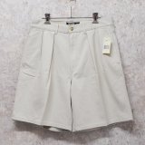 新品未使用 ビンテージ【POLO RALPH LAUREN】オールドラルフローレン【オフホワイト】tyler short【２タック】ショートパンツ【短パン】【コットンショーツ】【W32】 