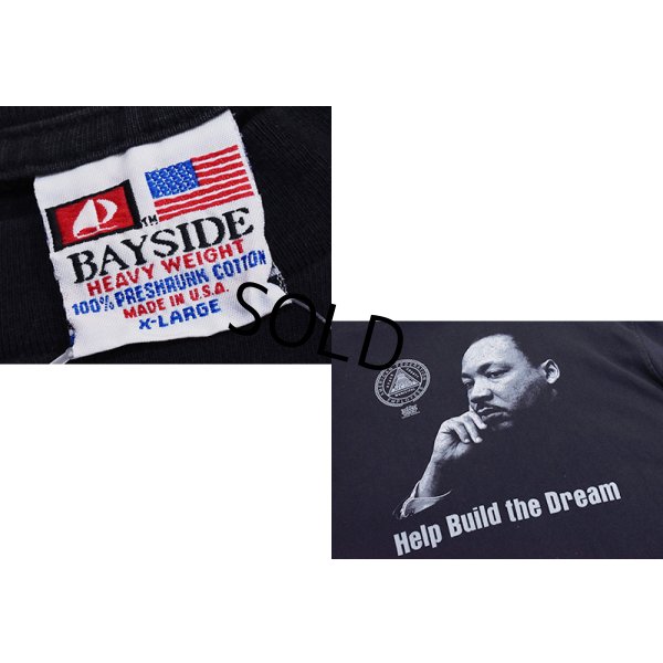 画像2: USA製 ビンテージ【BAYSIDE】ベイサイド【黒】【キング牧師】プリント【Tシャツ】【サイズXL】 