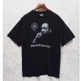 画像1: USA製 ビンテージ【BAYSIDE】ベイサイド【黒】【キング牧師】プリント【Tシャツ】【サイズXL】<br> (1)