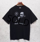 USA製 ビンテージ【BAYSIDE】ベイサイド【黒】【キング牧師】プリント【Tシャツ】【サイズXL】 