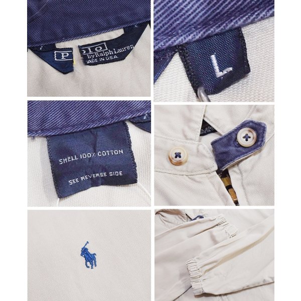 画像2: 〜90's ビンテージ【ラルフローレン】【RALPH LAUREN】【ベージュ】コットン【スウィングトップ】【ジップアップブルゾン】【サイズL】 