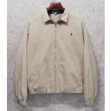 〜90's ビンテージ【ラルフローレン】【RALPH LAUREN】【ベージュ】コットン【スウィングトップ】【ジップアップブルゾン】【サイズL】 