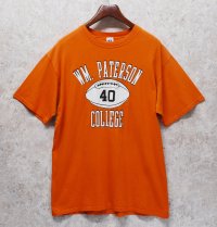 90’s【USA製】【Russell】【ラッセル】【オレンジ】Paterson University【パターソン大学】フットボール【Tシャツ】【サイズXL】 