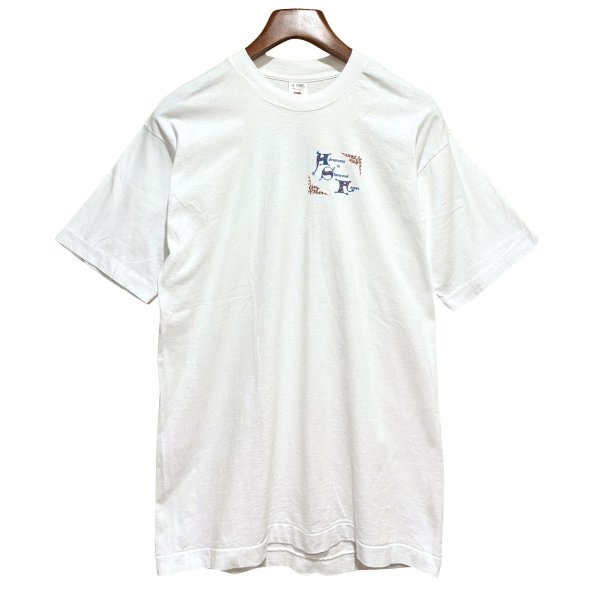 画像4: 90's【USA製】 ビンテージ【FRUIT OF THE LOOM 】フルーツオブザルーム【Adventure in~】狸【白】【 Tシャツ】【サイズM】 