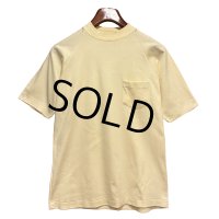 【USA製】 ビンテージ【ROBERT BRUCE】【ロバートブルース】【ライトイエロー】【無地】【ポケット付き】【Tシャツ】【サイズM】 