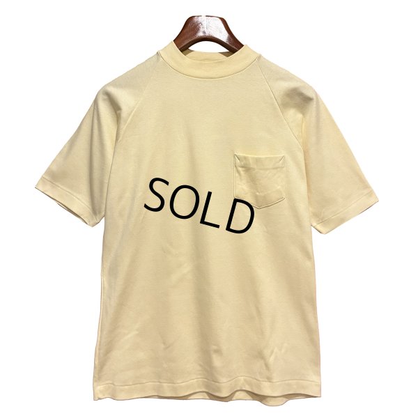 画像1: 【USA製】 ビンテージ【ROBERT BRUCE】【ロバートブルース】【ライトイエロー】【無地】【ポケット付き】【Tシャツ】【サイズM】 