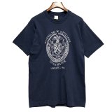 90's【USA製】 ビンテージ【FRUIT OF THE LOOM 】フルーツオブザルーム【RUDOLPH〜】紺【 Tシャツ】【サイズL】 