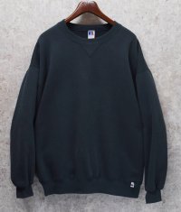 90's【USA製】【RUSSELL】ラッセル 【ビンテージ】ダークグリーン 前V【無地】【スウェット】【サイズXXL】 