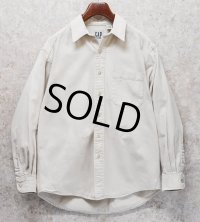 90's【ビンテージ】【オールドギャップ】【GAP】【オフホワイト】【コットンシャツ】【サイズM】 