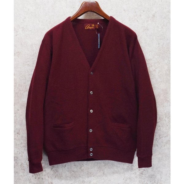 画像1: 80's ＵＳＡ製【ビンテージ】アーニー【ARNIE】【エンジ】【アクリルカーディガン】【サイズL】 