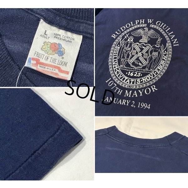 画像2: 90's【USA製】 ビンテージ【FRUIT OF THE LOOM 】フルーツオブザルーム【RUDOLPH〜】紺【 Tシャツ】【サイズL】 