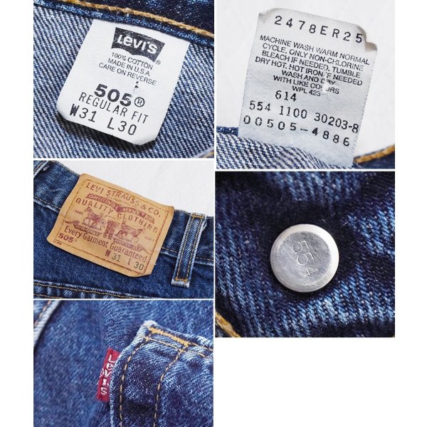 画像2: 【USA製】ビンテージ【LEVI'S】【リーバイス505】５０５【デニムパンツ】【ブルーデニム】【31ｘ30】 