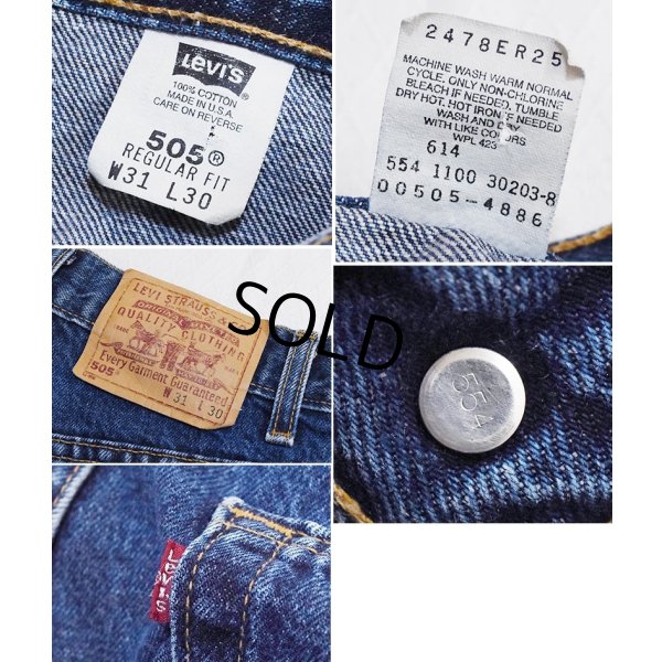 画像2: 【USA製】ビンテージ【LEVI'S】【リーバイス505】５０５【デニムパンツ】【ブルーデニム】【31ｘ30】 