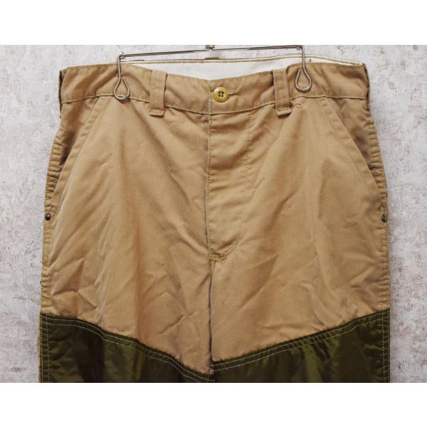 画像3: ビンテージ【SAFTBAK】【サフトバック】ベージュxオリーブ ハンティングパンツ 【W32程度】 