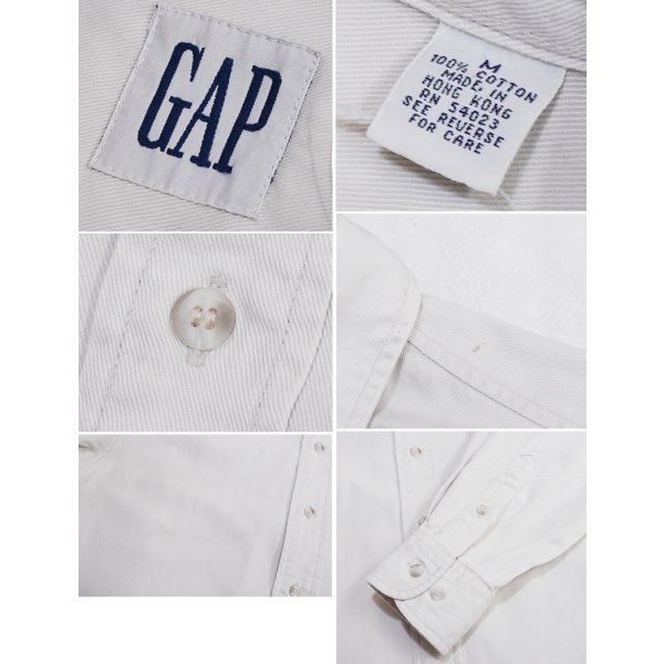 画像2: 90's【ビンテージ】【オールドギャップ】【GAP】【オフホワイト】【コットンシャツ】【サイズM】 