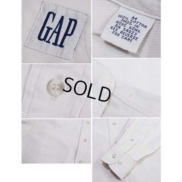 画像2: 90's【ビンテージ】【オールドギャップ】【GAP】【オフホワイト】【コットンシャツ】【サイズM】 