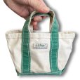 画像4: 80's【ビンテージ】【L.L.bean】【エルエルビーン】 白ｘ緑【キャンバス】【ミニトートバッグ】【ビーントート】<br> (4)
