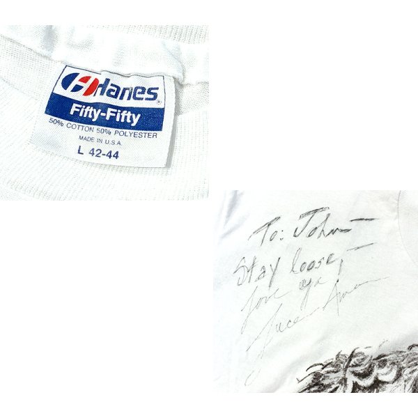 画像2: 【90's】【USA製】【ビンテージ】【Hanes】ヘインズ【LUCE AMEN】【白】【バンド】【Tシャツ】【サイズL】 