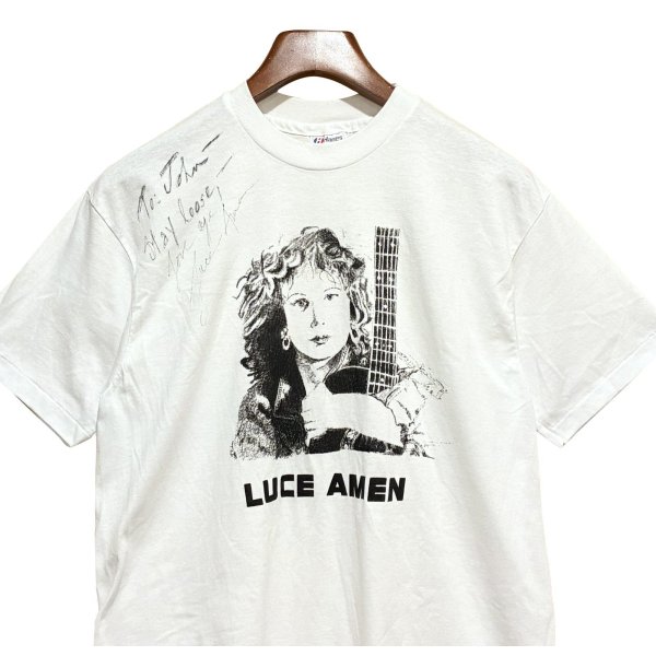 画像1: 【90's】【USA製】【ビンテージ】【Hanes】ヘインズ【LUCE AMEN】【白】【バンド】【Tシャツ】【サイズL】 