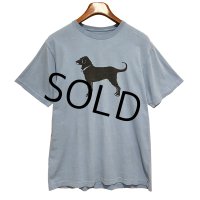 【ビンテージ】【The Black Dog】ブラックドッグ【青】【犬プリント】【Tシャツ】【サイズS】 