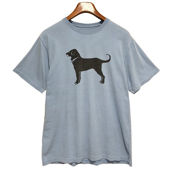 画像1: 【ビンテージ】【The Black Dog】ブラックドッグ【青】【犬プリント】【Tシャツ】【サイズS】 