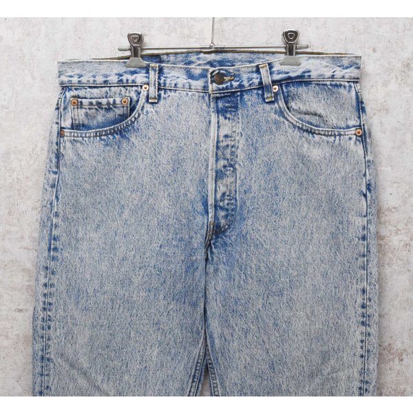 画像3: 90's【ビンテージ】【USA製】【LEVI'S】【リーバイス】【501】ケミカルウォッシュ【デニムパンツ】【36×30】 