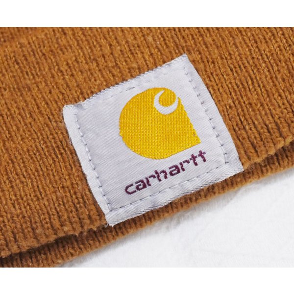 画像2: 【ビンテージ】【carhartt】【カーハート】【ブラウン】【ロゴ】 【ニットキャップ】ビーニー 【ニット帽】  