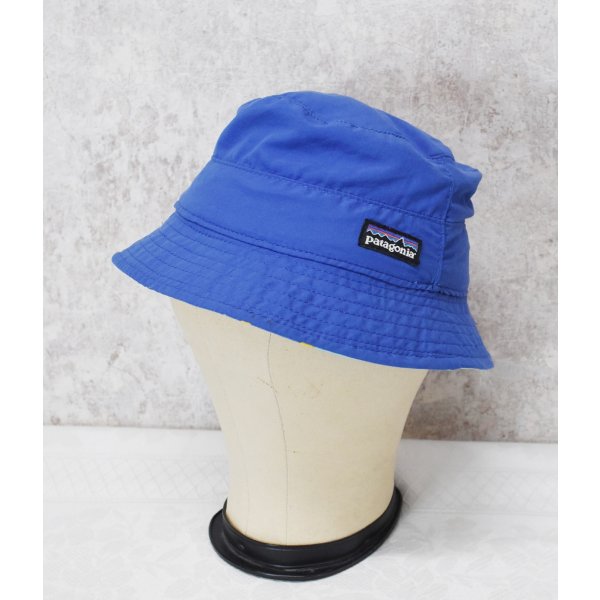 画像1: 未使用【ビンテージ】patagonia【パタゴニア】【青×花柄】【サンハット】帽子【バケットハット】【KIDS S】 