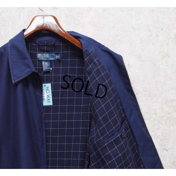 画像4: 【ビンテージ】【ラルフローレン】【POLO RALPH LAUREN】【紺ｘ裏地紺格子柄】ジップアップ【ブルゾン】スウィングトップ【サイズＸＬ】 