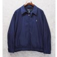 画像1: 【ビンテージ】【ラルフローレン】【POLO RALPH LAUREN】【紺ｘ裏地紺格子柄】ジップアップ【ブルゾン】スウィングトップ【サイズＸＬ】<br> (1)